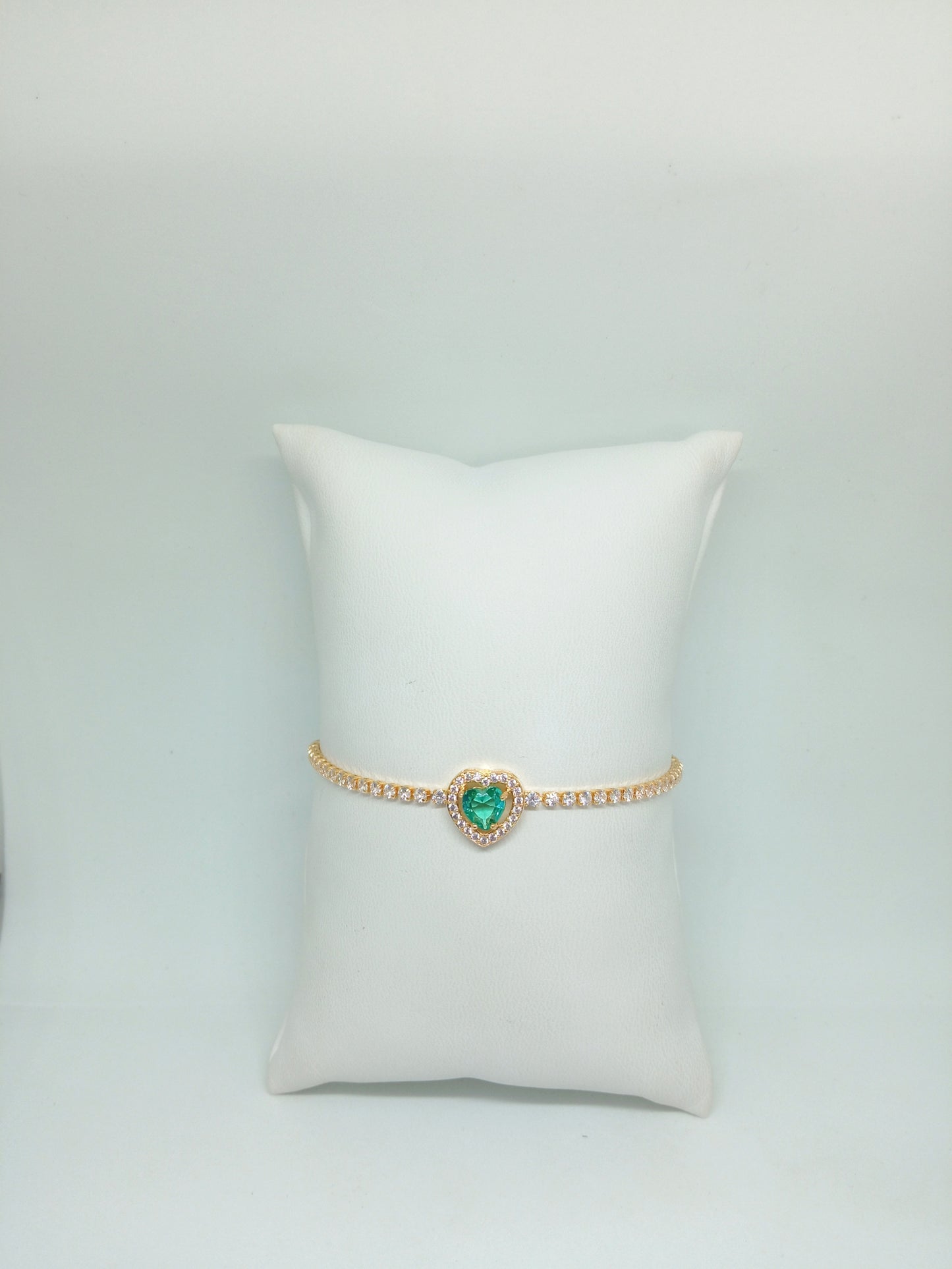 Pulseira Riviera com Coração Turmalina