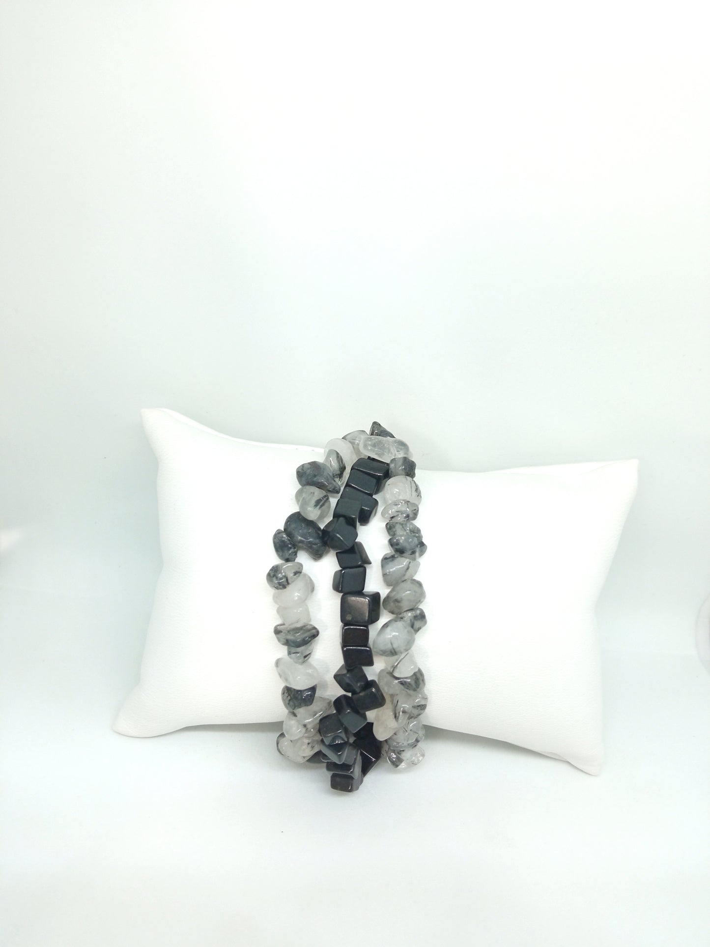 Pulseira Tripla - Pedra Natural