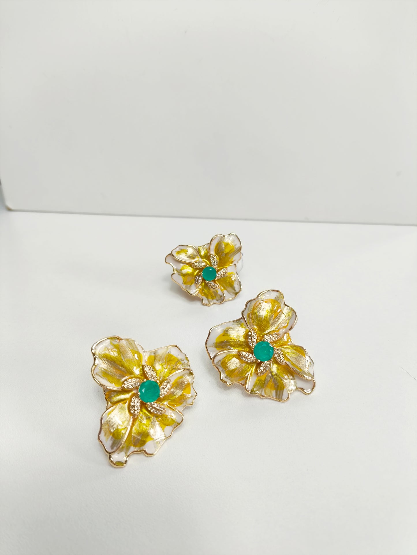 Conjunto Anel e Brinco - Esmaltados