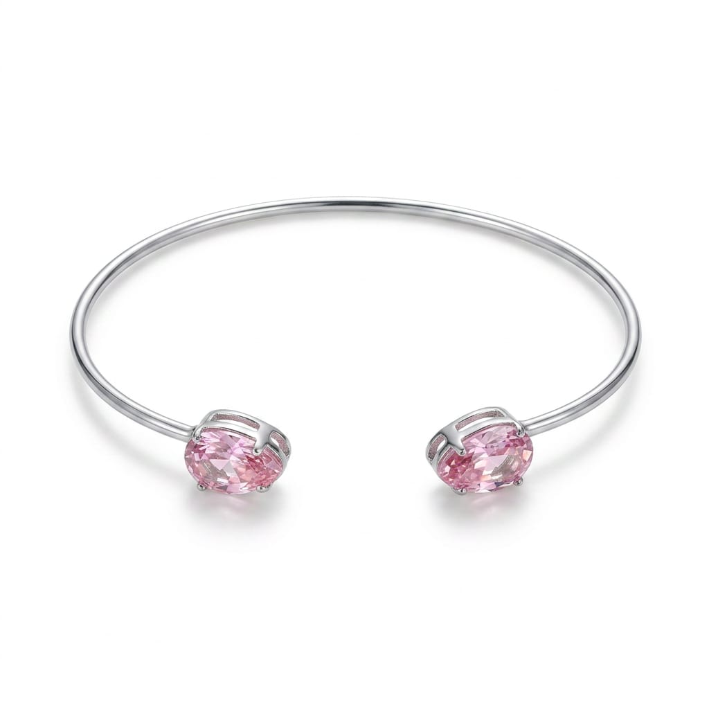 Bracelete com Cristais Rosa