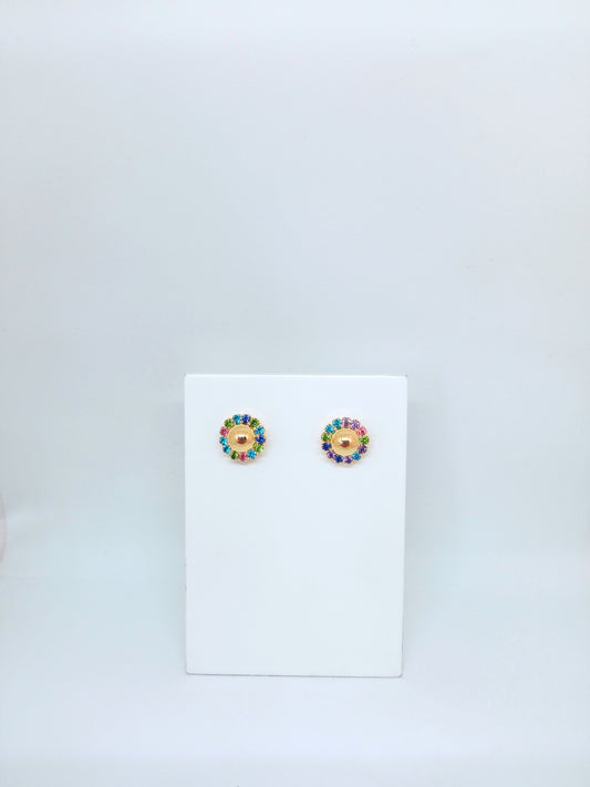 Brinco Esfera - Strass Colors