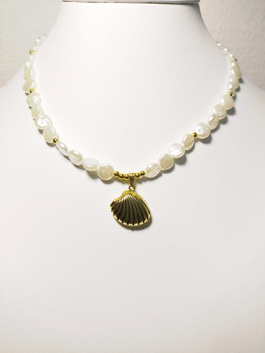Choker Pérola - Pingente Concha