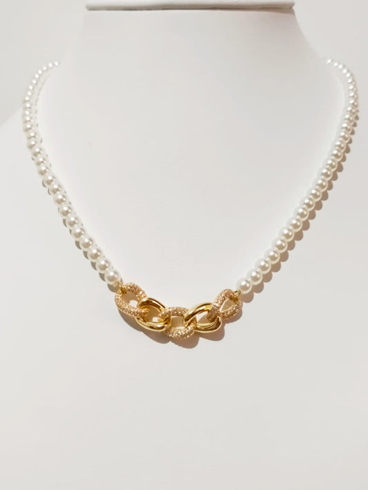 Colar de Pérola com Elos
