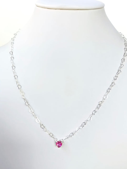 Corrente Elo Coração - Pingente Coração