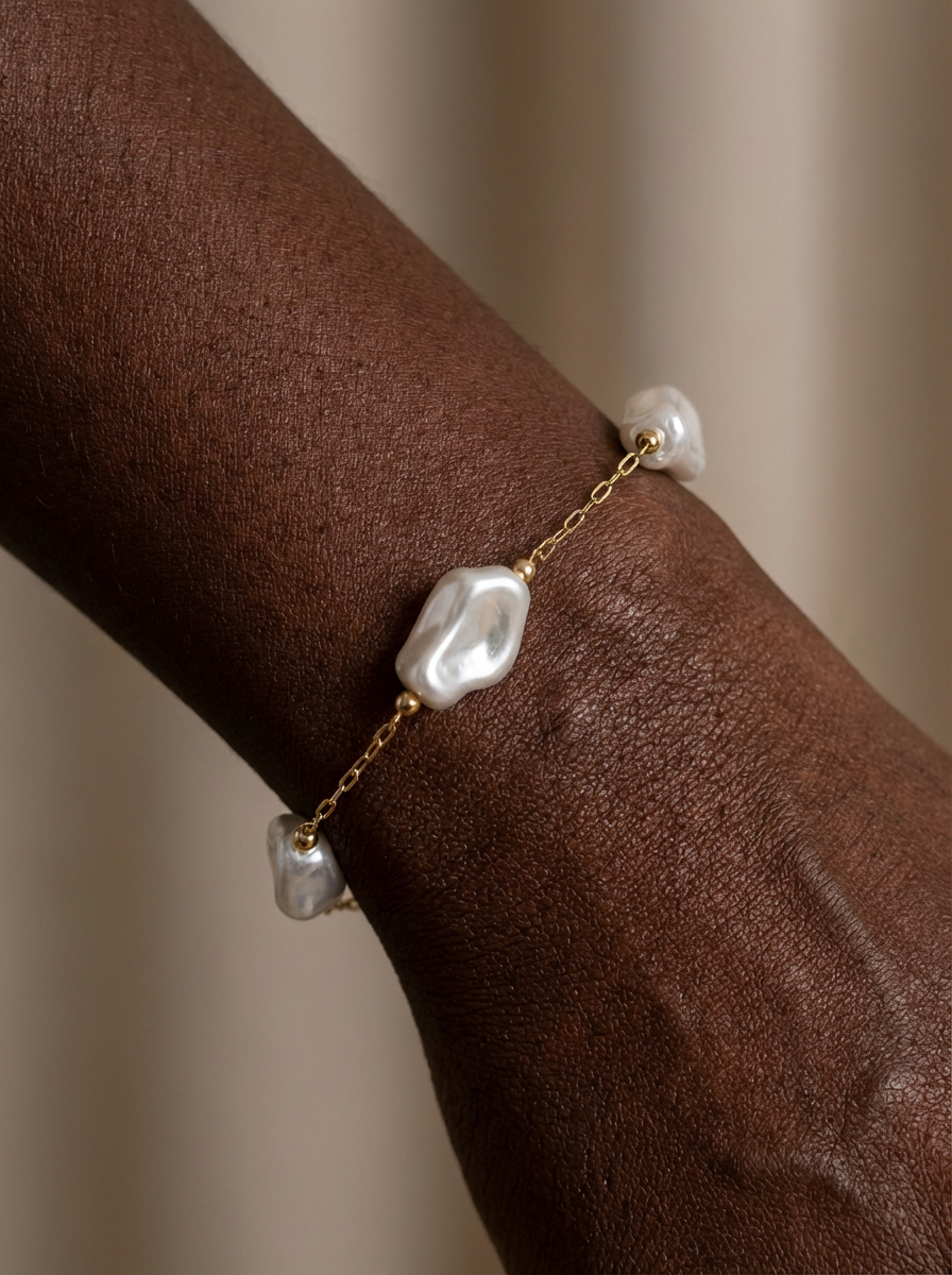 Pulseira de Pérolas Orgânicas