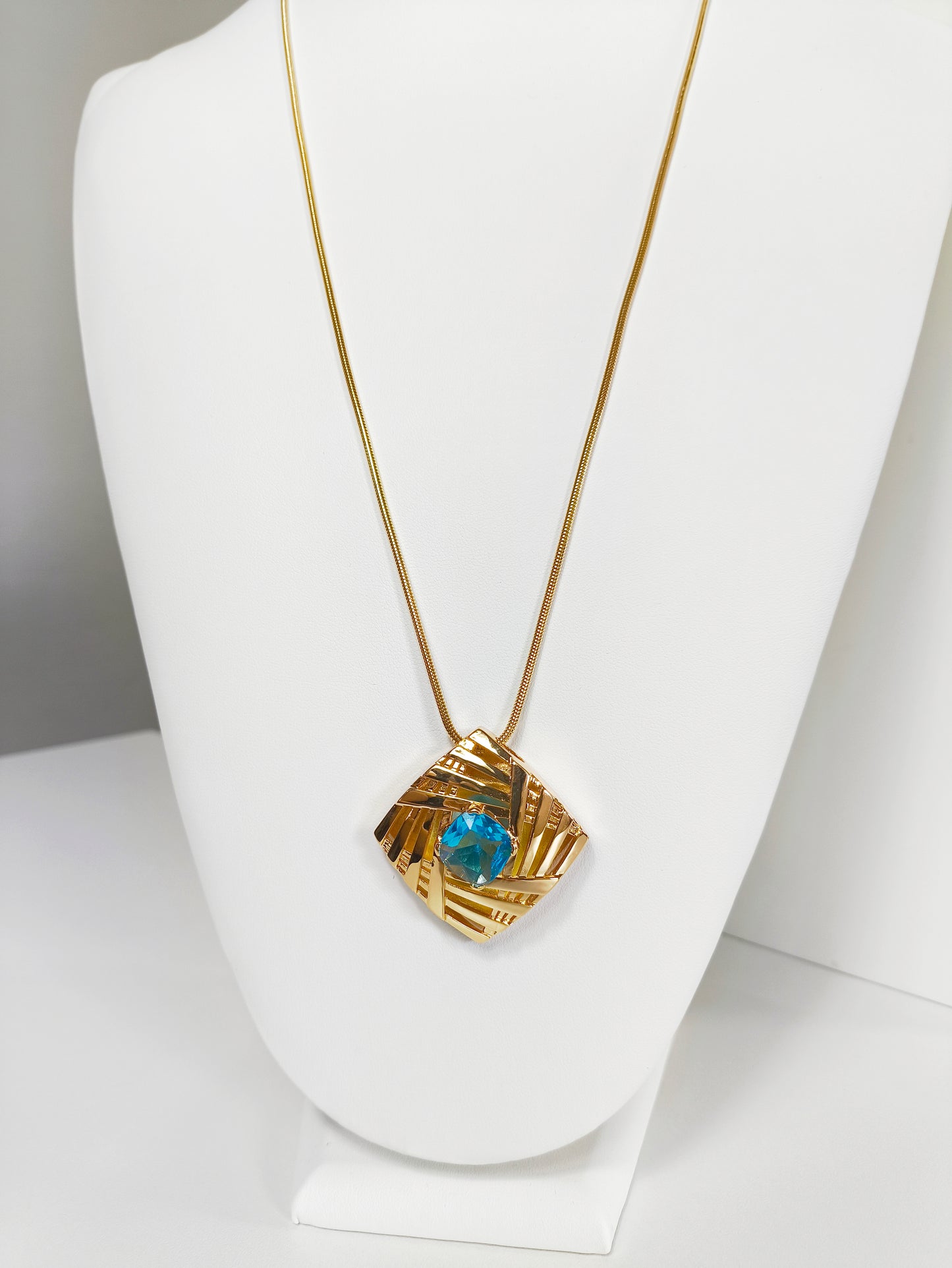 Colar Longo - Zircônia Acqua